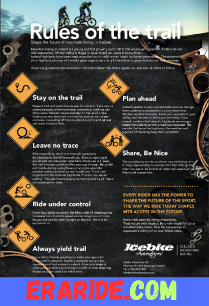Before every ride, remember the golden rules